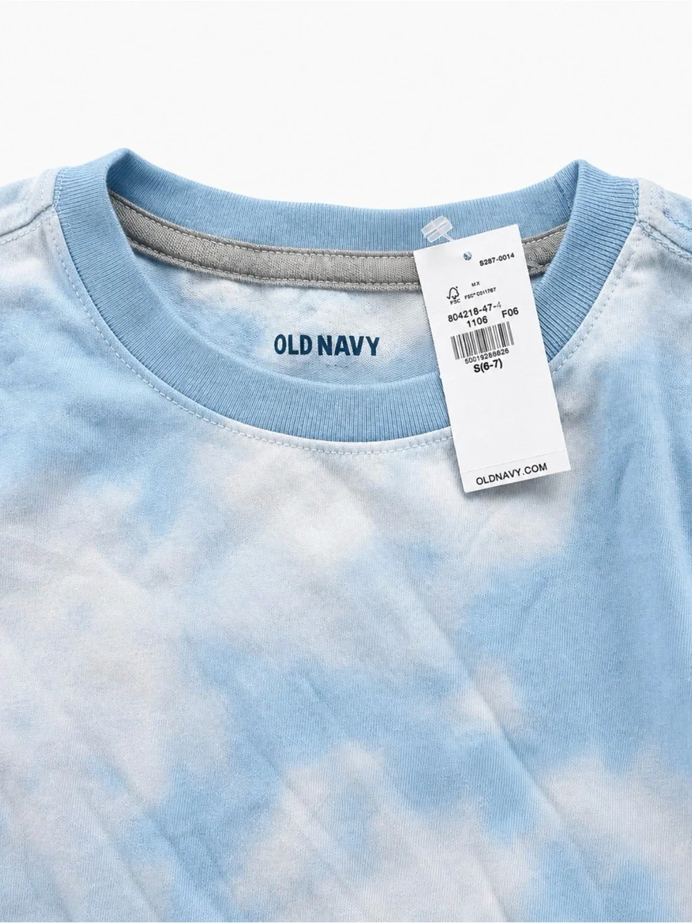 Old Navy Light Blue Tie-Dye Short Sleeve Tee
